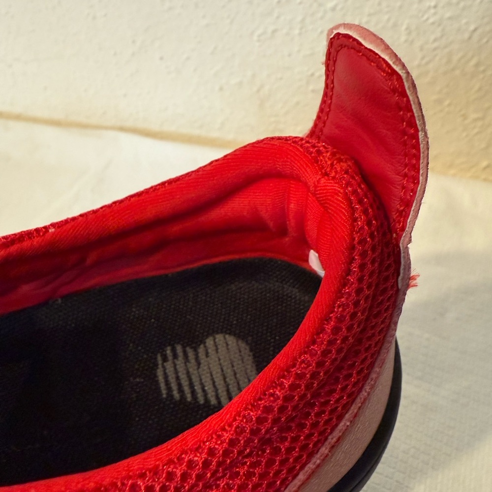 Red and Black Mary Jane Flats with Strap - Picture 8 of 16